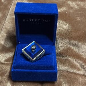 Kurt Geiger Blue and silver Ring size 7